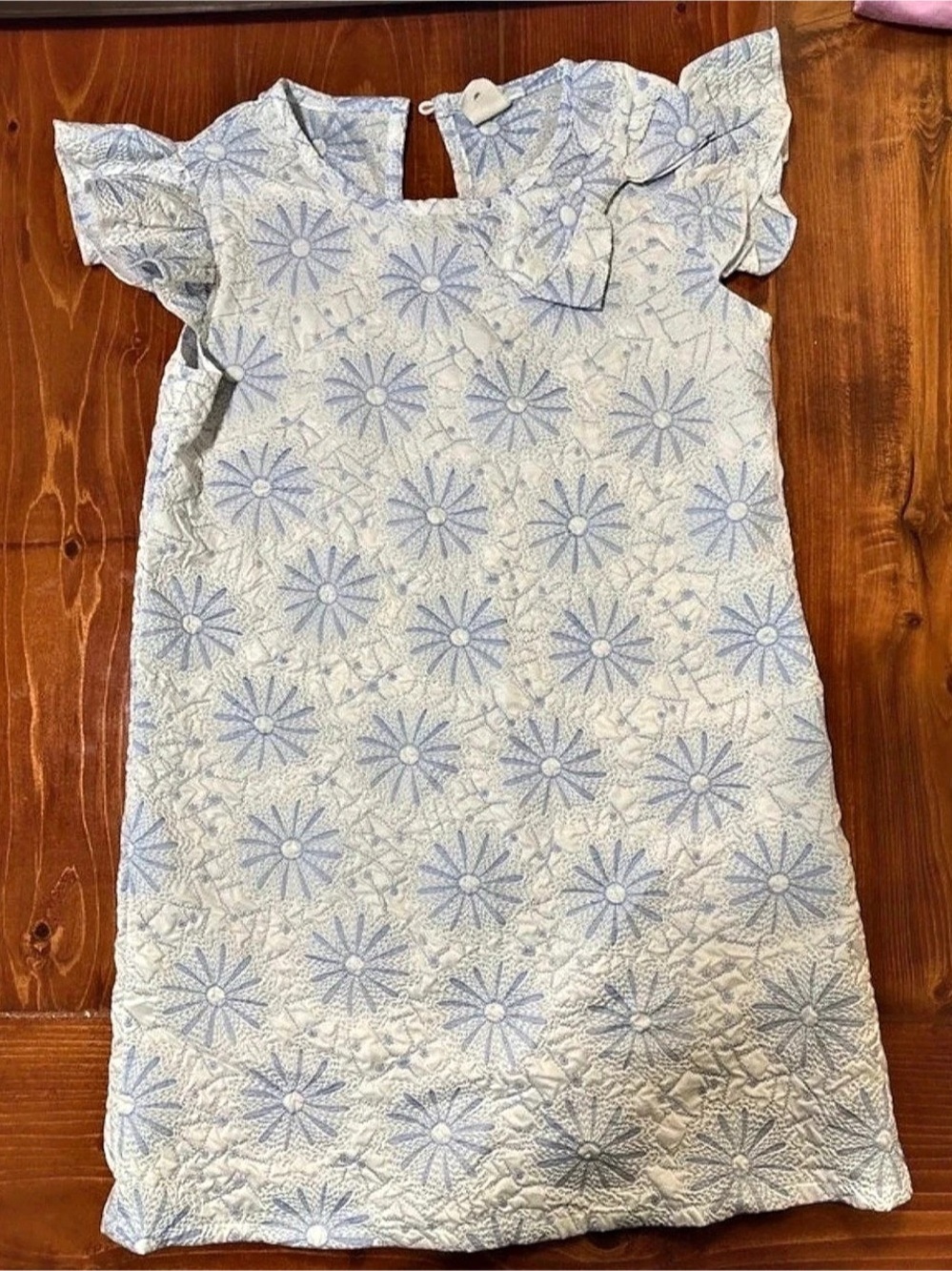 Blue Floral Casual Dress